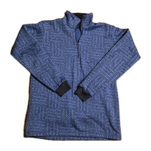 Vtg 80s Patagonia Capilene 1/4 Zip Jacket Sweatshirt Geometric Blue 90s Mens XL